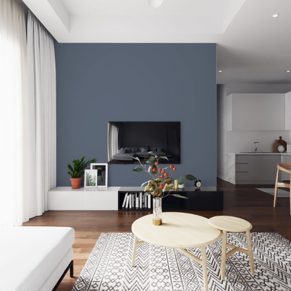 Papier Peint Uni Gris de Payne — Ambiance 3