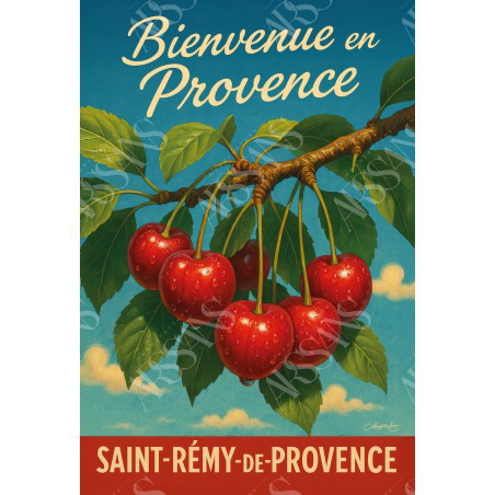 Magnet Rouge éclat – Cerises de Provence au soleil
