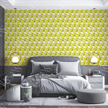 Papier Peint Lemon — papier peint intissé vert pour chambre
