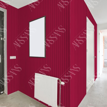 Papier Peint Bayadère Lie de Vin - papier peint intissé rouge pour entrée