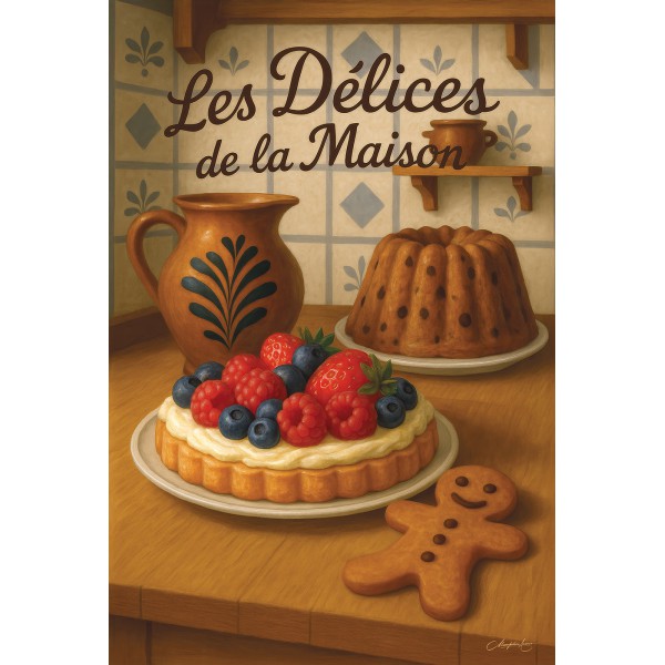 Les délices de la maison – affiche & plaque vintage | Manufacture Arssans
