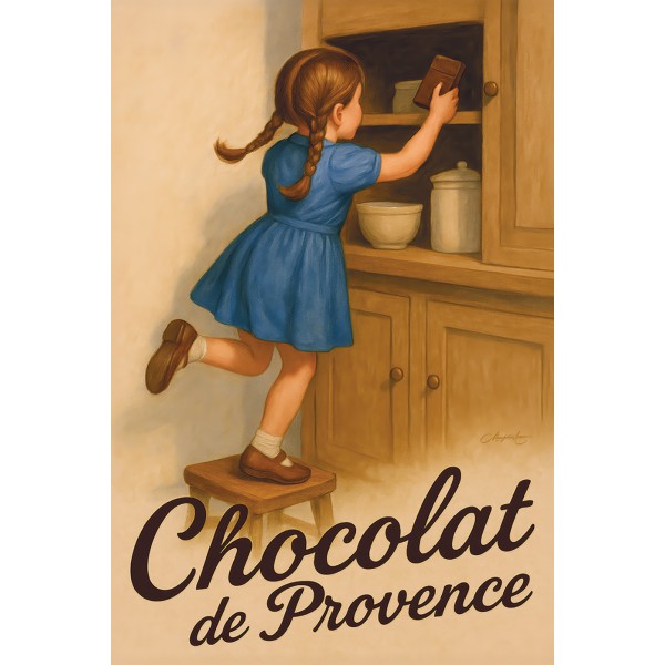 Chocolat de Provence - Le trésor du placard – affiche & plaque vintage | Manufacture Arssans