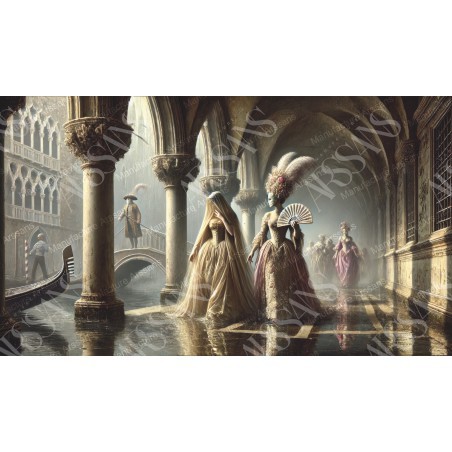 Les Dames du Silence - Venise voilée - affiche & plaque vintage | Manufacture Arssans
