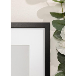 Cadre Noir 50×70 cm avec Passe-partout 40×60 cm