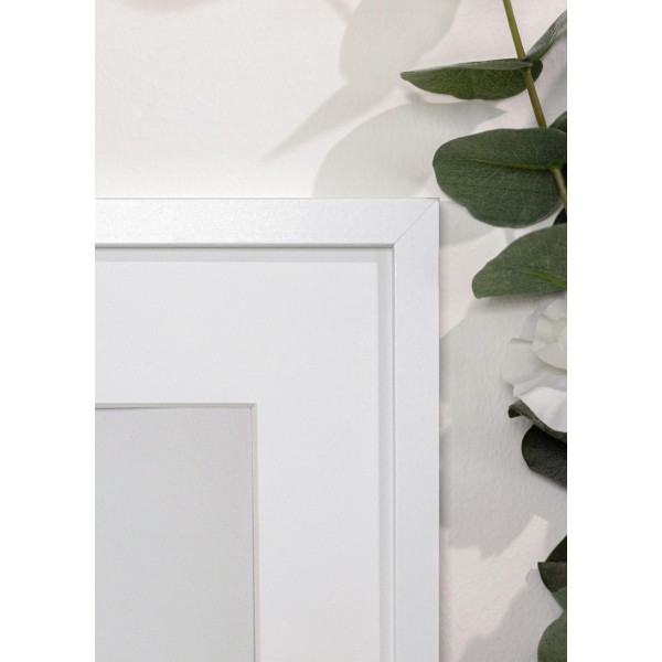 Cadre Blanc 50×70 cm avec Passe-partout 40×60 cm – vue 7 | Manufacture Arssans