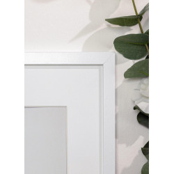 Cadre Blanc 50×70 cm avec Passe-partout 40×60 cm