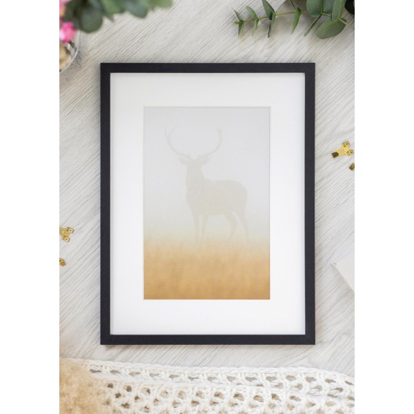 Cadre Noir 45×60 cm avec Passe-partout 30×45 cm – vue 4 | Manufacture Arssans