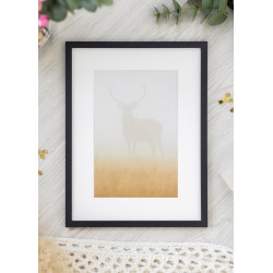 Cadre Noir 45×60 cm avec Passe-partout 30×45 cm