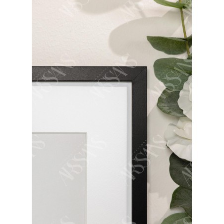 Cadre Noir 45×60 cm avec Passe-partout 30×45 cm