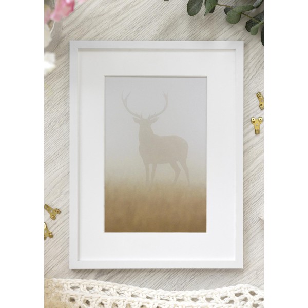 Cadre Blanc 45×60 cm avec Passe-partout 30×45 cm – vue 6 | Manufacture Arssans