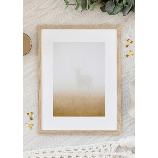 Cadre Chêne 45×60 cm avec Passe-partout 30×45 cm – vue 6 | Manufacture Arssans