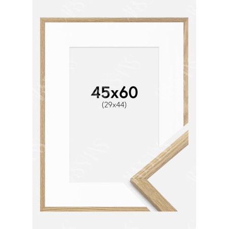 Cadre Chêne 45×60 cm avec Passe-partout 30×45 cm — Manufacture Arssans