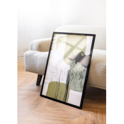 Cadre Noir 60x90 cm avec Passe-partout 40x70 cm