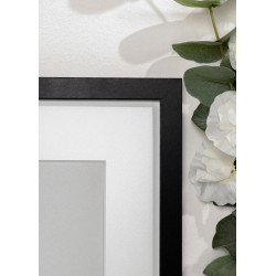 Cadre Noir 60x90 cm avec Passe-partout 40x70 cm