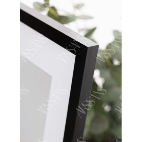 Cadre Noir 60x90 cm avec Passe-partout 40x70 cm