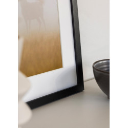 Cadre Noir 60x90 cm avec Passe-partout 40x70 cm