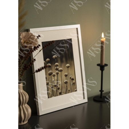 Cadre Blanc 60x90 cm avec Passe-partout 40x70 cm