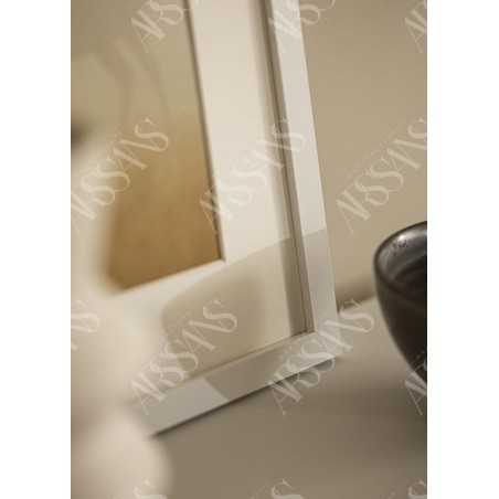 Cadre Blanc 60x90 cm avec Passe-partout 40x70 cm