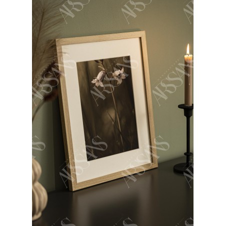 Cadre Chêne 60x90 cm avec Passe-partout 40x70 cm