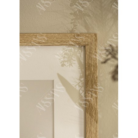 Cadre Chêne 60x90 cm avec Passe-partout 40x70 cm