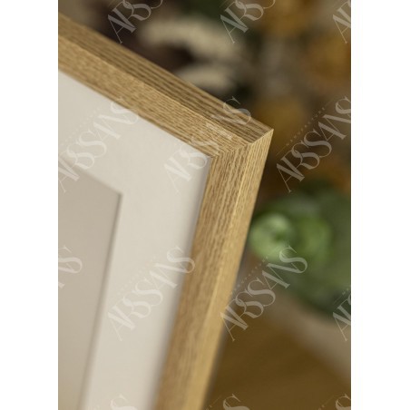 Cadre Chêne 60x90 cm avec Passe-partout 40x70 cm