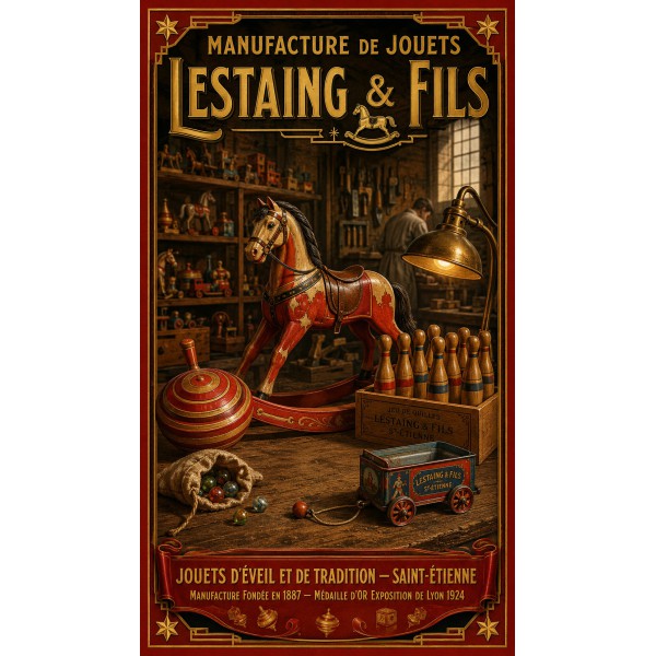 Manufacture de Jouets Lestaing & Fils – affiche & plaque vintage | Manufacture Arssans
