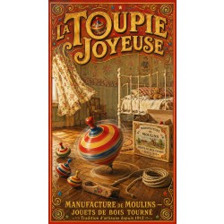La Toupie Joyeuse – affiche & plaque vintage | Manufacture Arssans