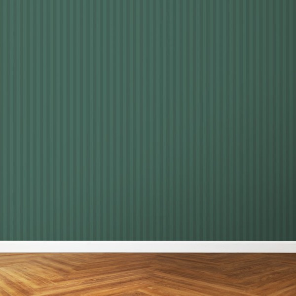 Papier Peint Bayadère Vert Sapin — Ambiance 2