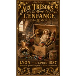 Aux Trésors de l'Enfance – affiche & plaque vintage | Manufacture Arssans