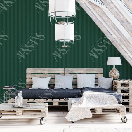 Papier Peint Bayadère Vert Sapin — papier peint intissé vert pour salon