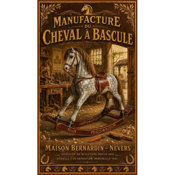 Manufacture du Cheval à Bascule – affiche & plaque vintage | Manufacture Arssans