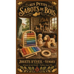 Aux Petits Sabots de Bois – affiche & plaque vintage | Manufacture Arssans