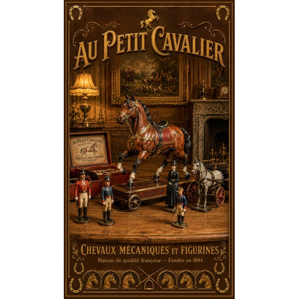 Au Petit Cavalier – affiche & plaque vintage | Manufacture Arssans