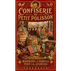 Confiserie du Petit Polisson – affiche & plaque vintage | Manufacture Arssans