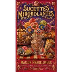 Sucettes Mirobolantes – affiche & plaque vintage | Manufacture Arssans