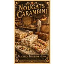 Nougats Carambini – affiche & plaque vintage | Manufacture Arssans
