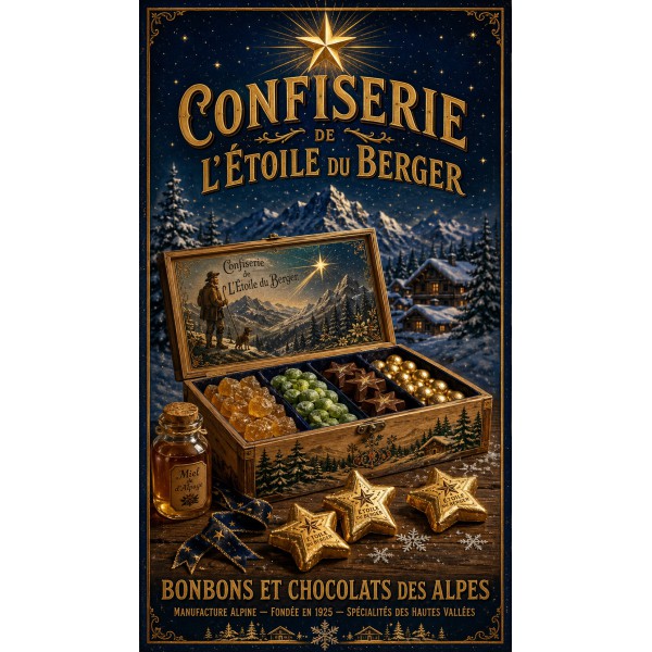 Confiserie de l'Étoile du Berger – affiche & plaque vintage | Manufacture Arssans