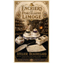 Encriers de Porcelaine Limoge – affiche & plaque vintage | Manufacture Arssans