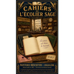 Cahiers de l'Écolier Sage – affiche & plaque vintage | Manufacture Arssans