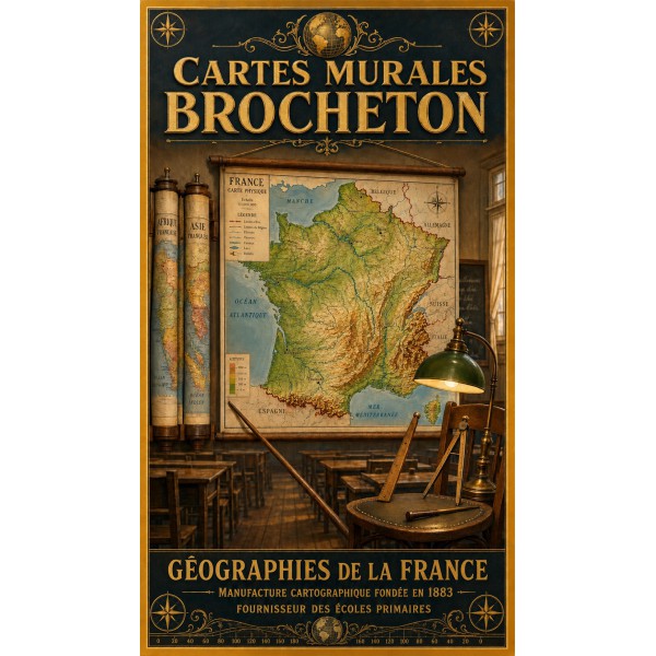 Cartes Murales Brocheton – affiche & plaque vintage | Manufacture Arssans