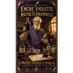 Encre Violette de Maître Florambelle – affiche & plaque vintage | Manufacture Arssans