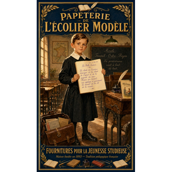Papeterie de l'Écolier Modèle – affiche & plaque vintage | Manufacture Arssans
