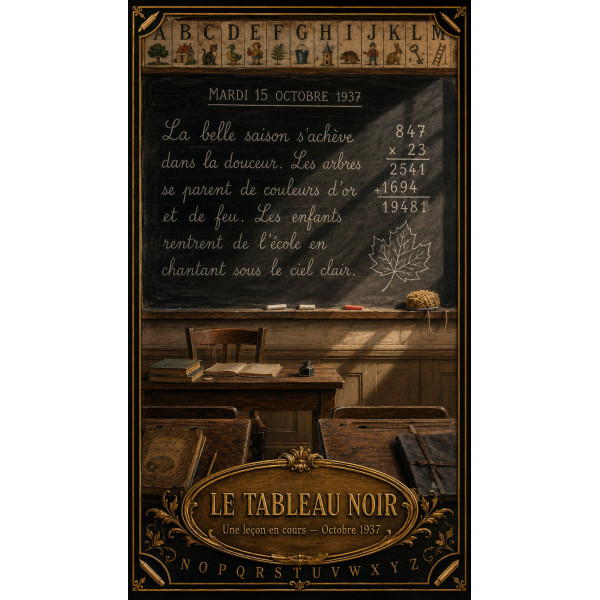 Le Tableau Noir – affiche & plaque vintage | Manufacture Arssans