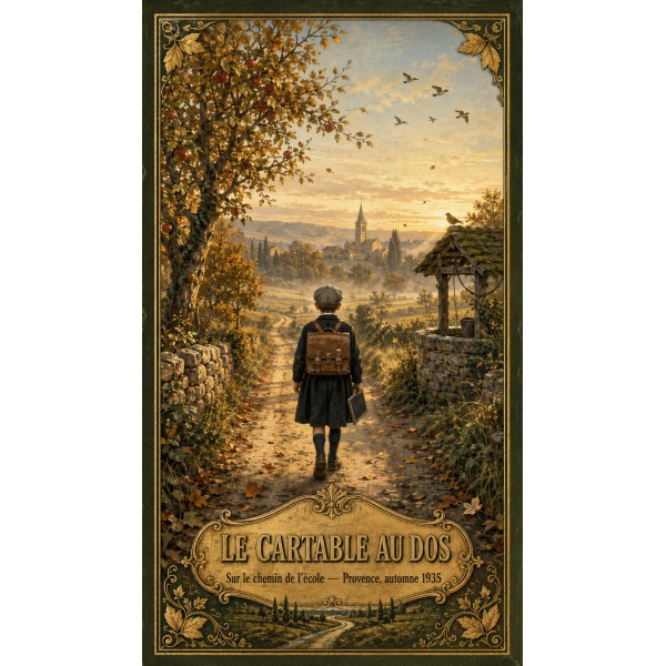 Le Cartable au Dos – affiche & plaque vintage | Manufacture Arssans