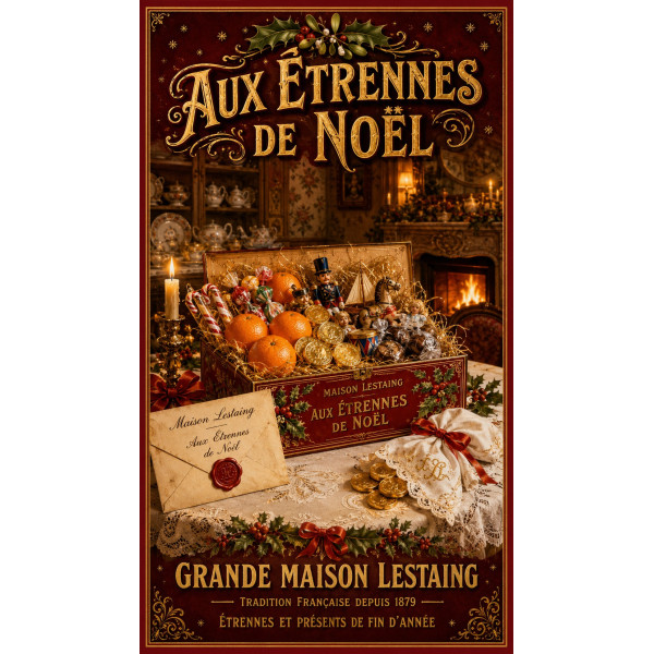 Aux Étrennes de Noël – affiche & plaque vintage | Manufacture Arssans