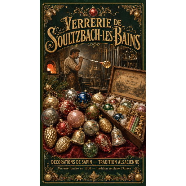 Verrerie de Soultzbach-les-Bains – affiche & plaque vintage | Manufacture Arssans