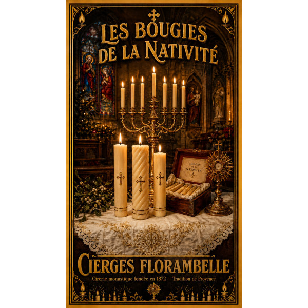 Les Bougies de la Nativité – affiche & plaque vintage | Manufacture Arssans