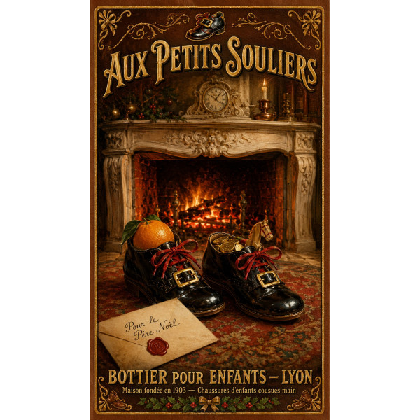 Aux Petits Souliers – affiche & plaque vintage | Manufacture Arssans