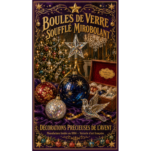 Boules de Verre Soufflé Mirobolant – affiche & plaque vintage | Manufacture Arssans