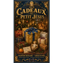 Aux Cadeaux du Petit Jésus – affiche & plaque vintage | Manufacture Arssans